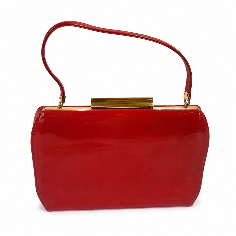 ⚜️123. 1950s Towne & Country Red Patent Leather Purse ⚜️